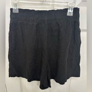 Linen blend shorts black H&M size Small
